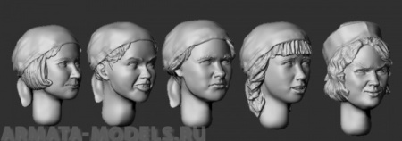 ARM356092 Женские головы медицинский персонал ARMOR35