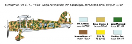 1437ИТ Fiat cr.42 Falco Italeri