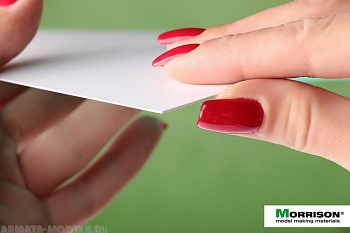 090pvc003 Модельный пластик ПВХ 0,5 мм. (лист 20х30см.)