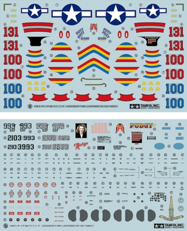 61123T Сборная модель Lockheed P-38J Lightning Tamiya