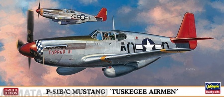 01957 Самолёт P-51B/C Mustang Tuskegee Airmen Limited Edition Hasegawa