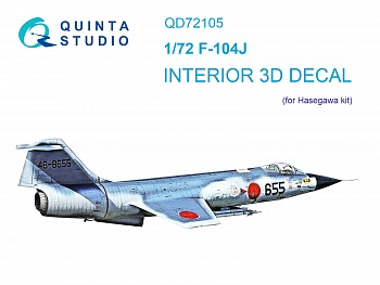QD72105 3D Декаль интерьера кабины F-104J (Hasegawa)