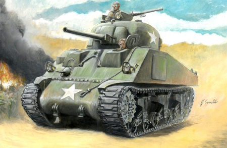 15651ИТ 2-я МИРОВАЯ: ТАНК M4 SHERMAN 75мм Italeri