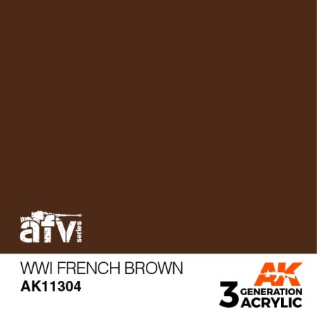 AK11304 Краска акриловая 3Gen WWI French Brown