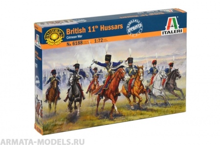 6188ИТ Солдатики Crimean Wars: BRITISH 11th HUSSARS CAVALRY Italeri