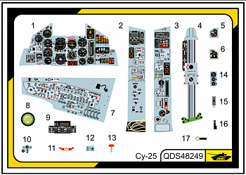 QDS48249 3D Декаль Су-25