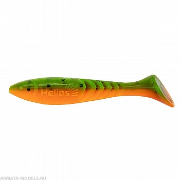 Виброхвост Slash 2,64"/6,7 см Pepper Green & Orange 10шт. (HS-19-018) Helios