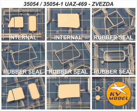 35054KV Окрасочная маска УАЗ-469 (ZVEZDA #3629)