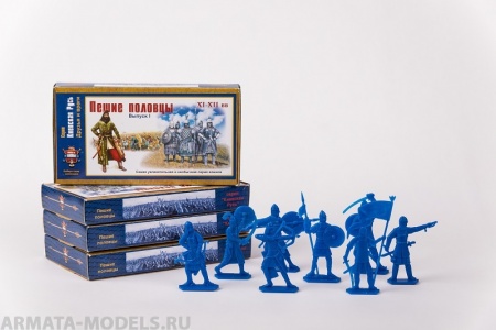 WAB001Silver Набор фигур Пешие половцы (серебристый) Воины и Битвы