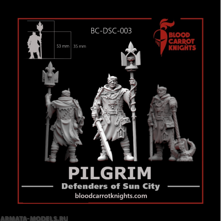 BCK-WG-005 Пилигрим | Игровая миниатюра 32 мм Blood Carrot Knights