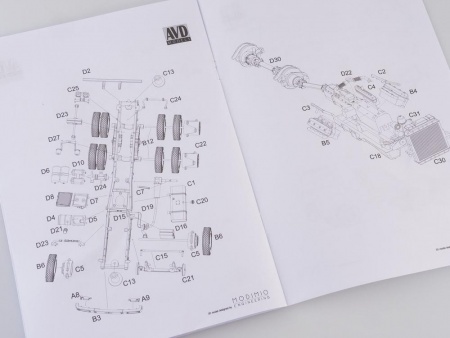 1168KIT Сборная модель МАЗ-5516 самосвал AVD Models