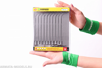 008efk032 Электр. фонари для макета в масштабе 1:87 (Набор 10 шт.)