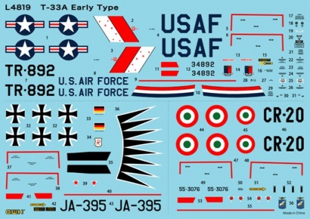 L4819 Американский самолет T-33A Shooting Star Ранняя версия Great Wall