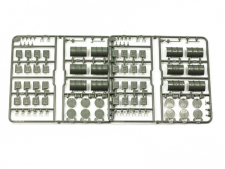 35186T Немецкие 200л бочки для топлива (6 шт.), 20л канистры для воды и топлива Tamiya
