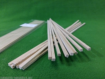 5110 рейки 4х4 - длина 300 мм - липа - 10 шт
