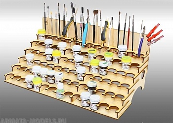 ORG-30-01 Органайзер под краску 30 мм. с отверстиями под кисточки ORG-30-01 Органайзер под краску 30 мм. с отверстиями под кисточки