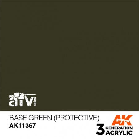 AK11367 Краска акриловая 3Gen Base Green (Protective)
