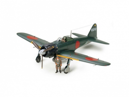 60318T 1/32 A6M5 Zero Model 52 (Zeke), фототравление, 2 фигуры пилотов, подставка Tamiya