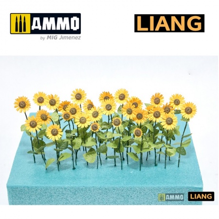 LIANG-0101 Набор декораций Paper Sunflowers for Dioramas