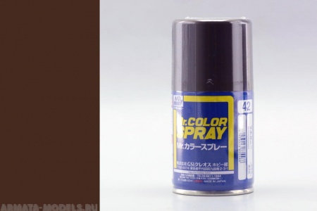 S042 Краска в баллончиках т.м. MR.HOBBY 100мл  MAHOGANY