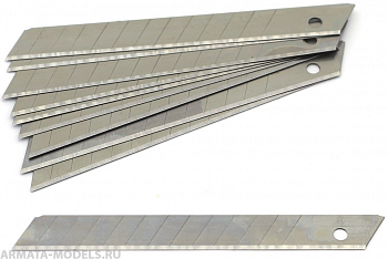 4059J Набор лезвий к ножу выдвижному, 0,6 х 85 х 9 мм, 10 шт./уп. 4059J Набор лезвий к ножу выдвижному, 0,6 х 85 х 9 мм, 10 шт./уп.