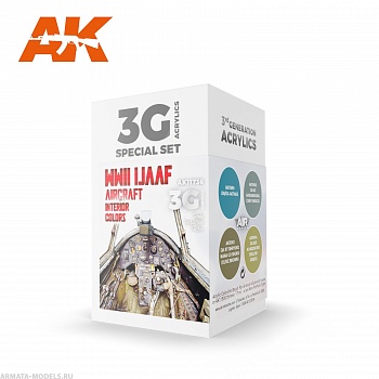 AK11736 Набор красок WWII IJAAF Aircraft Interior Colors SET 3G