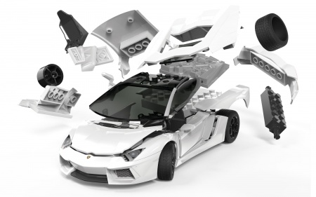 J6019 QUICKBUILD Lamborghini Aventador - Белый Airfix