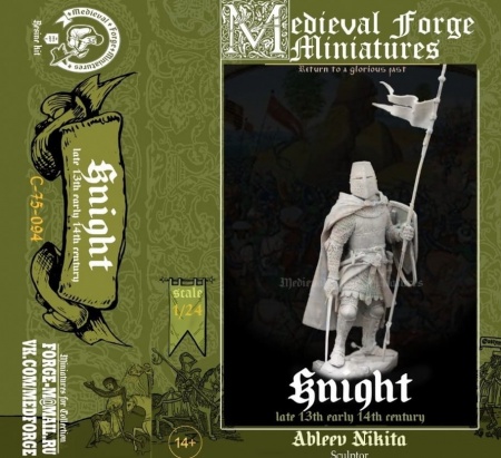 C-75-094 Фигура Knight, late 13th early 14th century Medieval Forge Miniatures