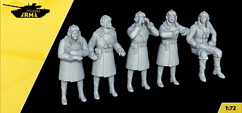 AM72655 Миниатюра Набор танкистов СССР в зимней форме