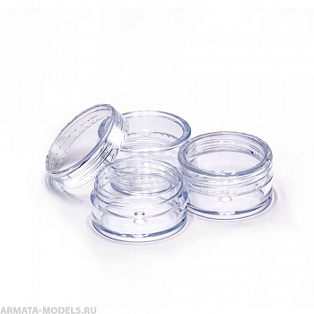 Ф10312IRP Банка прозрачная круглая с крышкой, 5мл