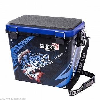 Ящик рыболовный зимний ICE FISHING PERCH односекционный синий (HS-IB-19-IFB-1) Helios