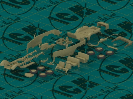 72471 Германский автомобиль G4 (производства 1935 г.),  ІІ МВ (сборка без клея) ICM 72471 Германский автомобиль G4 (производства 1935 г.),  ІІ МВ (сборка без клея) ICM