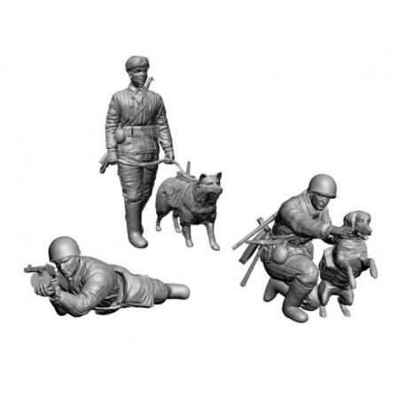 Набор фигурок 3611 Истребители танков с собаками Звезда