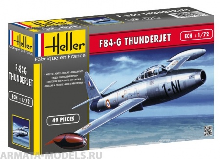 80278HL Самолет  F-84G THUNDERJET (Patrouille de France) (1:72) Heller