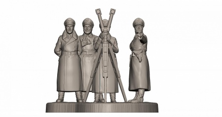 6232 Немецкий штаб в зимней форме Звезда