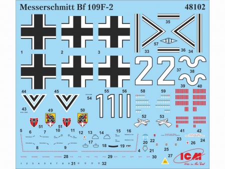 48102 Bf 109 F-2, германский истребитель ІІ Мировой войни ICM 48102 Bf 109 F-2, германский истребитель ІІ Мировой войни ICM