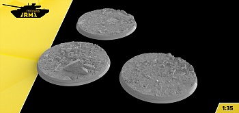 AM0017 Подставки для миниатюр круглые 82 мм, набор-1, 3 шт