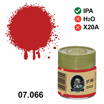 07.066JIM Спиртовая краска Красный матовый Flat Red