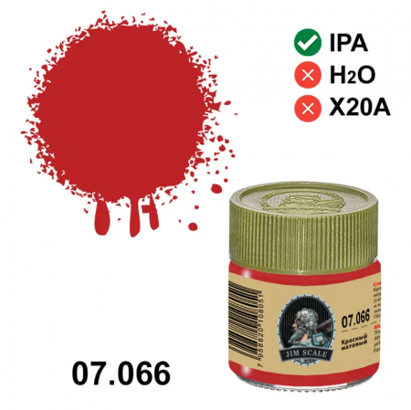 07.066JIM Спиртовая краска Красный матовый Flat Red