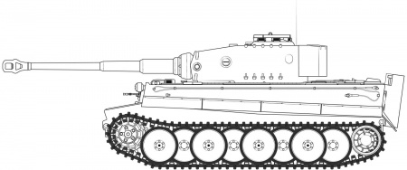 A1359 Сборная модель танка Tiger-1 Mid Version Airfix