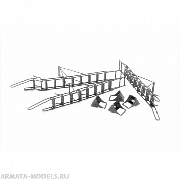 LP48043 Стремянка, стремянка для обслуживания и колодки для самолетов Су-30 1/48