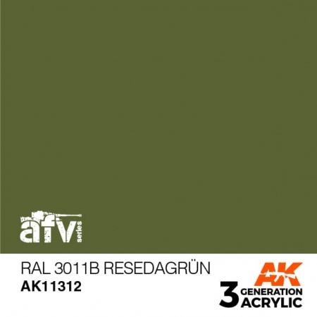 AK11312 Краска акриловая 3Gen RAL 6011B Resedagr?n
