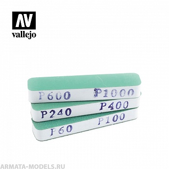 V-T04002 Набор шлифовальных губок Vallejo/ 3 шт (90х19х12мм,разной зернистости) набор V-T04002 Набор шлифовальных губок Vallejo/ 3 шт (90х19х12мм,разной зернистости) набор