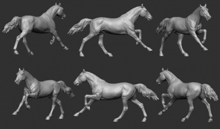 CHM-54226(Z). Животные: Лошадь №19. 54 мм. Материал - смола. Chronos Miniatures