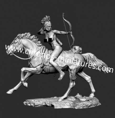 CHM-54306(M). Миры Фэнтези: Амазонка. Материал - белый металл. Chronos Miniatures