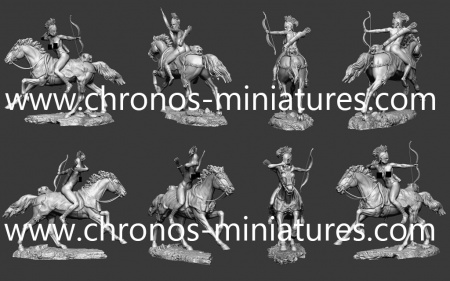 CHM-54306(M). Миры Фэнтези: Амазонка. Материал - белый металл. Chronos Miniatures