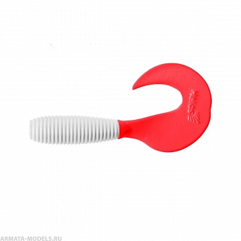 Твистер несъедоб. Credo 3,35''/8,5 см White RT 100шт. (HS-11/1-003-N) Helios( цена указана за упаковку, в количестве 100шт.)