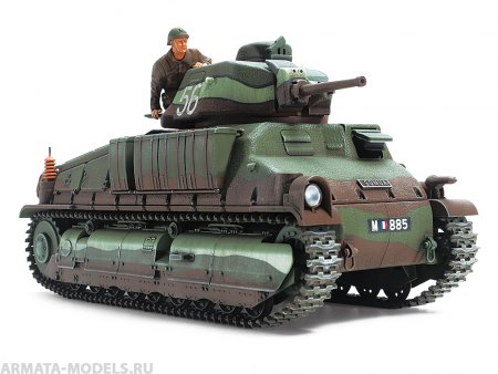 35344 Французский средний танк SOMUA S35, с одной фигурой Tamiya