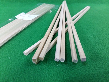 5147SV рейки 5х5 мм - длина 300 мм - липа - 8 шт