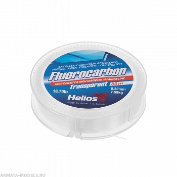 Леска FLUOROCARBON Transparent 0,30mm/30 (HS-FCT 30/30) Helios